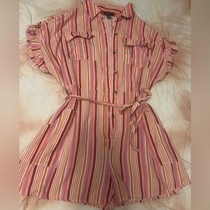 Primark Pink Striped Romper